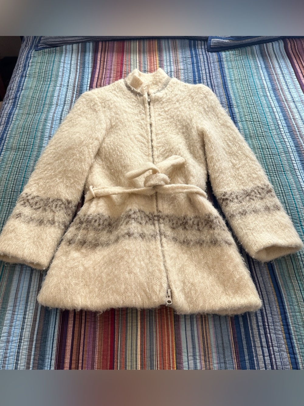 1970’s Vintage Icelandic Pure Wool Sweater Coat by Polarknit.